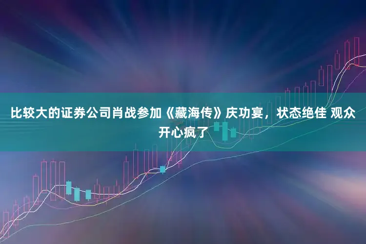 比较大的证券公司肖战参加《藏海传》庆功宴，状态绝佳 观众开心疯了